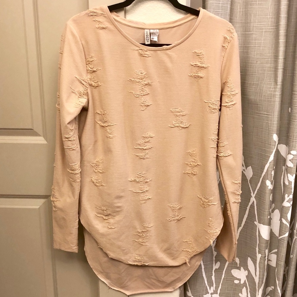 Urban Outfitters Distressed Longsleeved Tunic Sz M